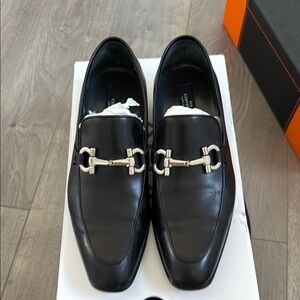 Elegant Black Slip-On Loafers with Horsebit Accent